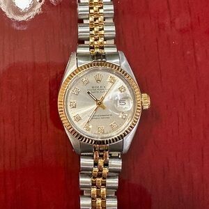Rolex Women's Two-Tone Gold and Silver Watch pre owned excellent condition!!!